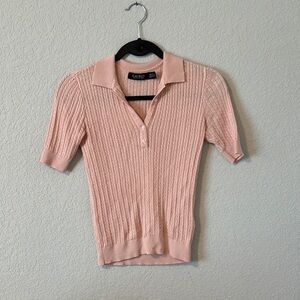 Ralph Lauren Black Label Pink Knit Top